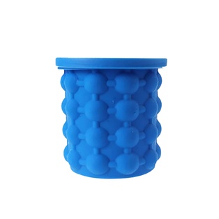 Hielera, silicón, azul, 13.5*13.5*13 centimetros, colapsable