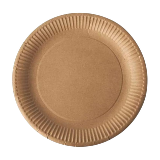 plato, papel, color natural, 15 centimetros, paquete 50 unidades