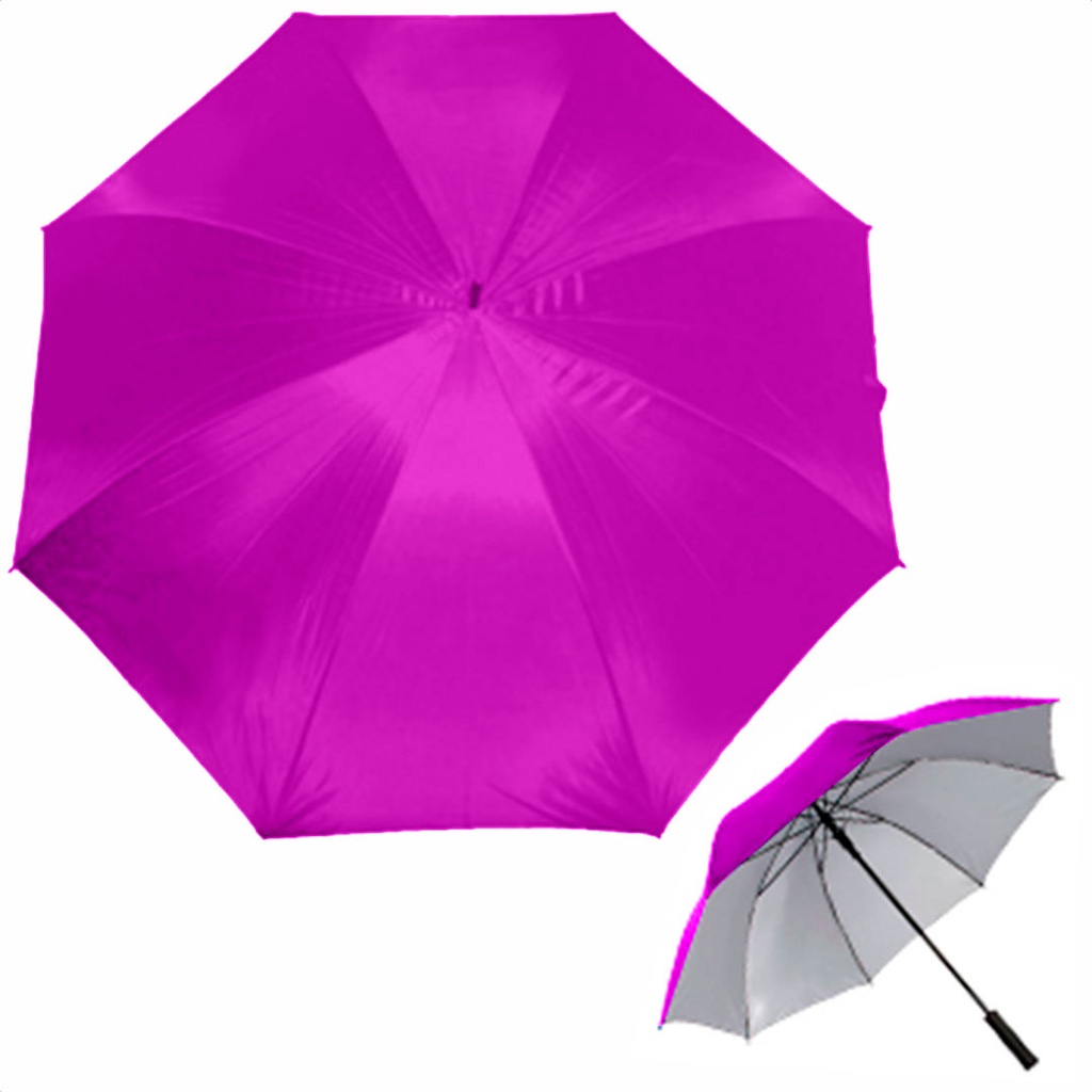 [P250447] sombrillas, poliester, fucsia, 120*140 centimetros, fondo plateado