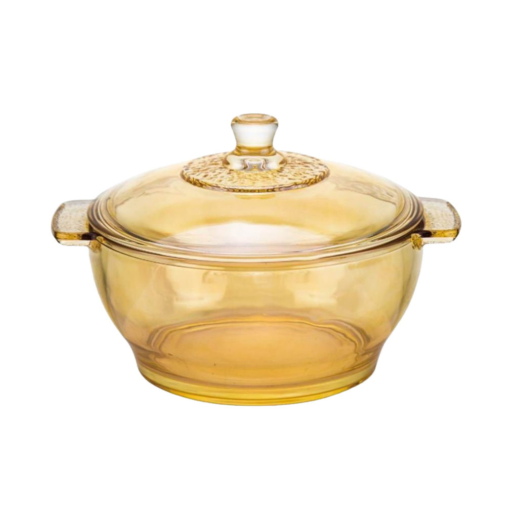 [H511111] olla, vidrio, , con tapadera ,