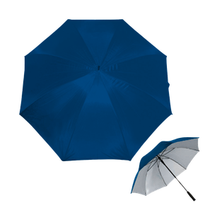 sombrillas, poliester, azul marino,  nd, automatica con fondo plateado