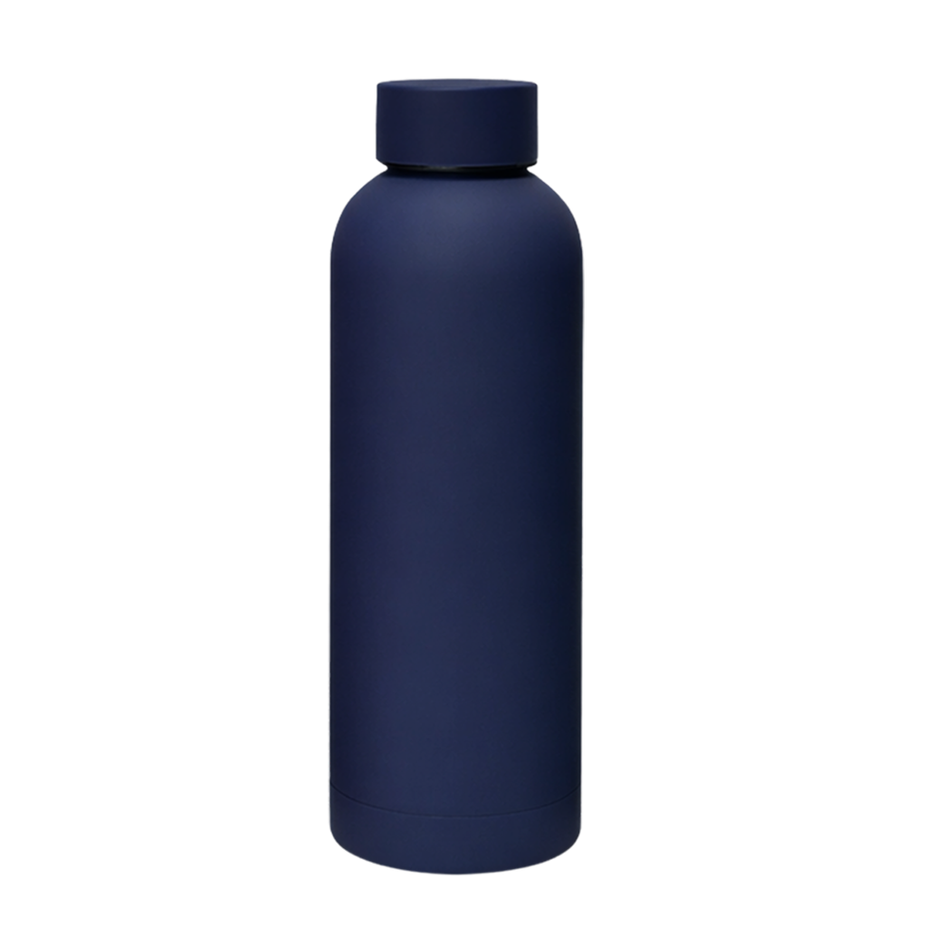 [P251254] botella, acero inoxidable, azul mate, 500 ml, Minimal doble pared