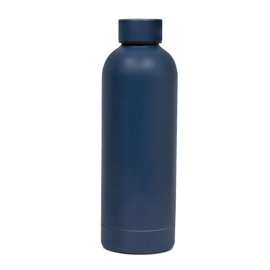 [P251254] botella, acero inoxidable, azul mate, 500 ml, Minimal doble pared