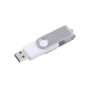 usb, plástico, blanco, 16 gb , con protector giratorio