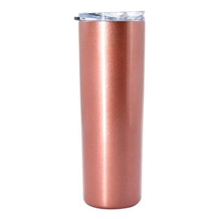 vasos, acero inoxidable, rosa oro, 20 onzas, doble pared con pajilla
