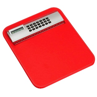 mouse pad, , , 18.4*22.3 cm , con calculadora plastica roja