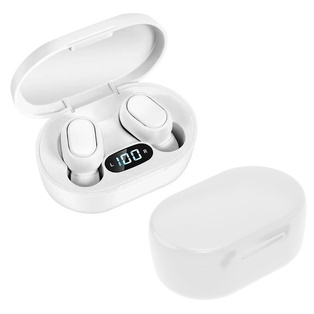 audifono, plástico, blanco, 7*4.3 cm inalambrico , en caja con medidor de carga