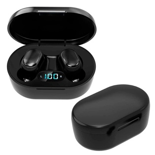 audifono, plástico, negro, 7*4*3 cm inalambrico , en caja con medidor de carga