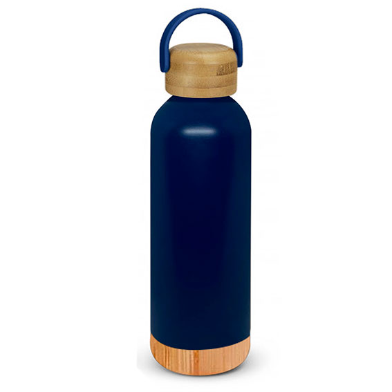 [P251185] pachon, acero inoxidable, azul oscuro, 500 ml base de , bambu con agarrador 7.4*24.5