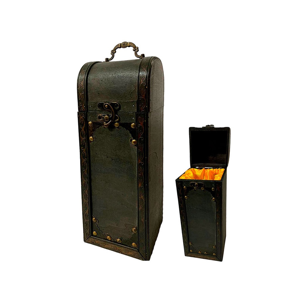 [H531580] caja para vino, madera, negro, . nd, .