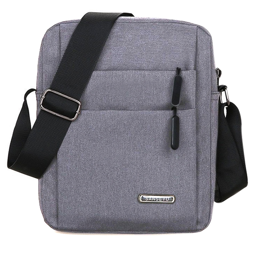 [P251151] maletín, oxford, gris, rectangular , 25*20*7 cm