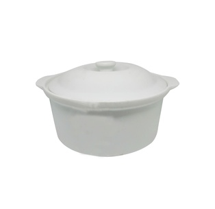 sopero, cerámica, blanco, con , tapadera