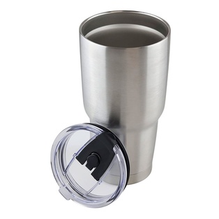 vasos, acero inoxidable, plateado, 30 onzas, termico bajo en brillante plata