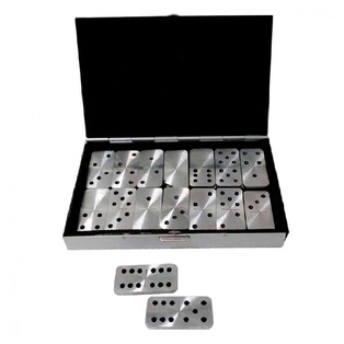 domino, aluminio, plateado,  nd, en caja