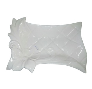 plato, cerámica, blanco, 15 pulgadas, rectangular