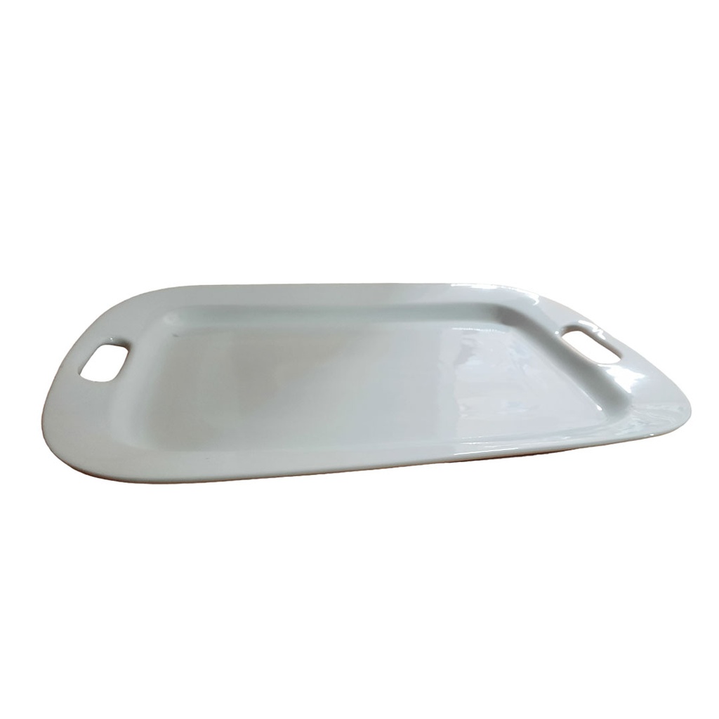 [H532603] bandeja, cerámica, blanco, 18.5 ,