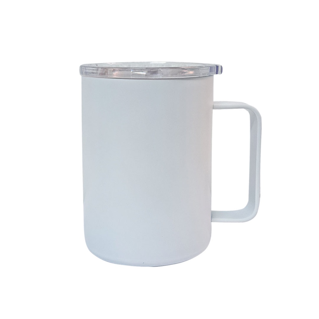 [P251177] tazas, acero inoxidable, blanco, 14 oz termica doble , pared con tapa hermetica 11.5*11.8*8.7