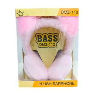 audifono, felpa, rosado, 18*23*10 centimetros, de diadema plastica