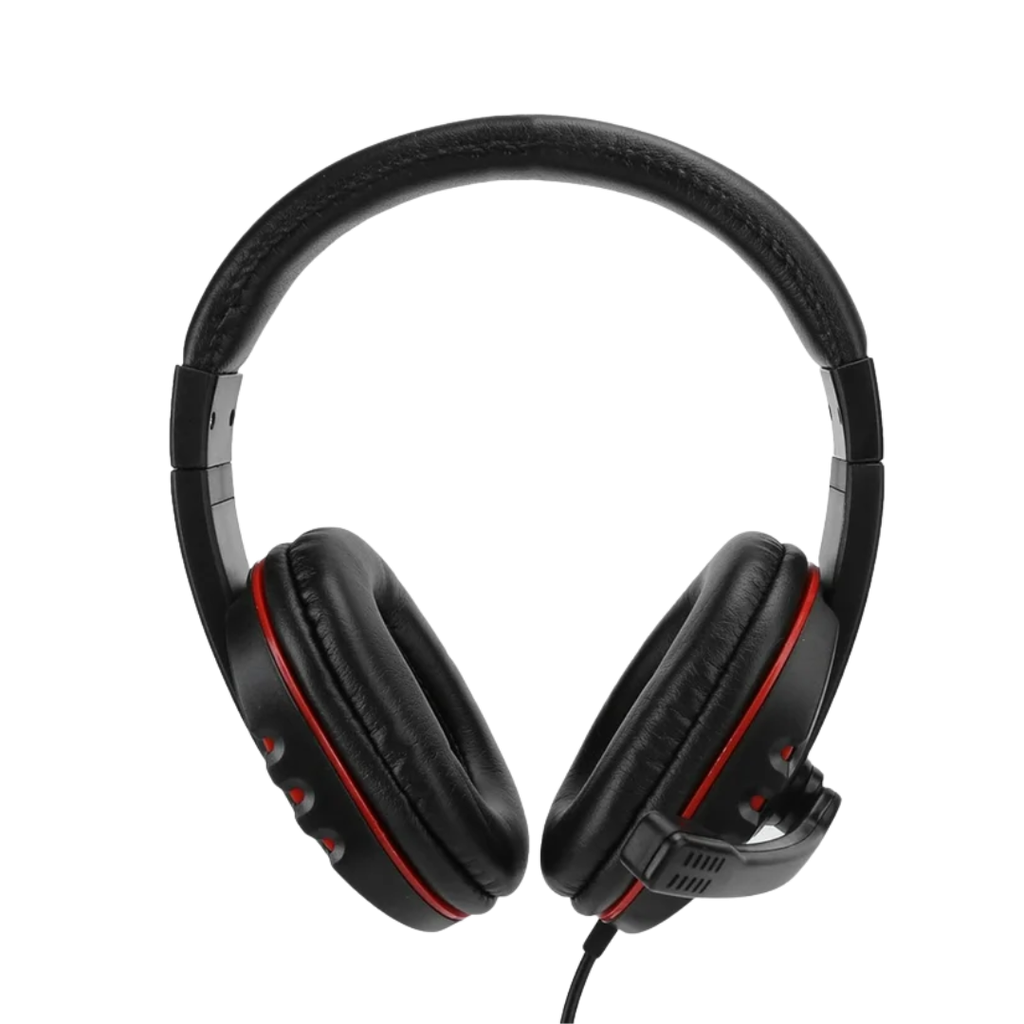 [TG102148] audifono, plástico, negro, 7.5*20*16 centimetros, rojo   luz led microfono jugadores