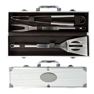 set de utensilios, , , 3 pcs para , barbacoa en caja de metal