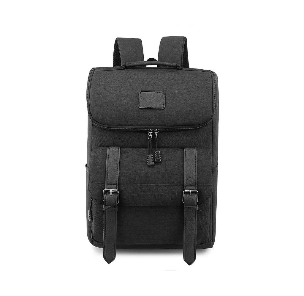 [E389170] mochila strong, oxford, negro, 13*43*30 centimetros,