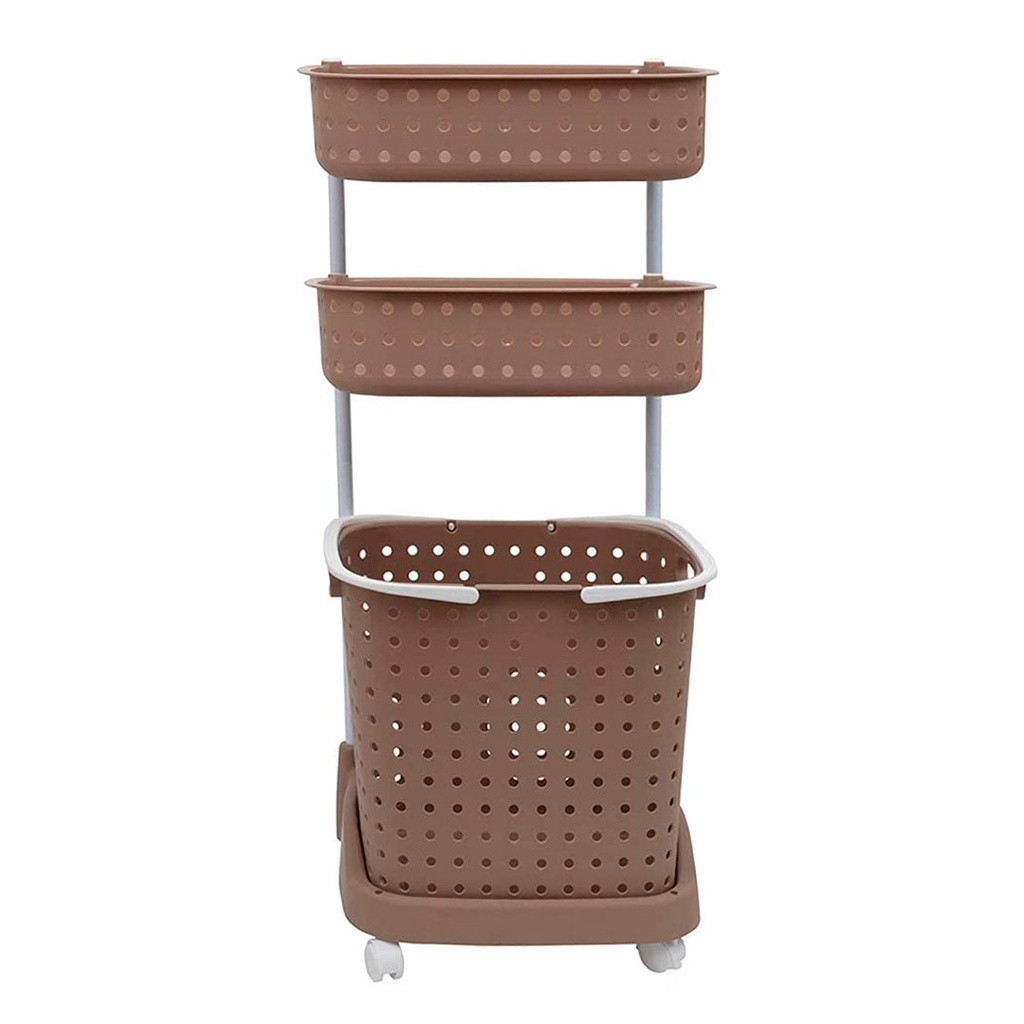 [H526074] organizador, plástico, beige,  nd, multiuso, 3 peldaños