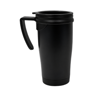 Taza, Acero Inoxidable, Negro Mate, 450 Ml Dull Con , Interior Plastico  
