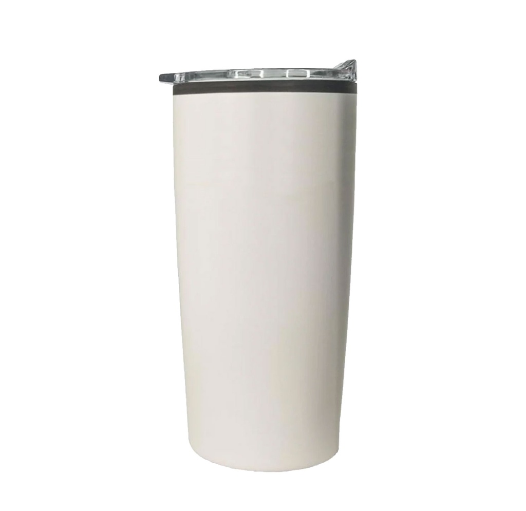 [P251265] Vaso, Acero Inoxidable, Blanco Mate, 550 Ml Joy Con , Interior Plastico   