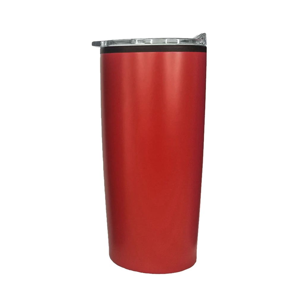 [P251268] Vaso, Acero Inoxidable, Rojo Mate, 550 Ml Joy Con , Interior Plastico  