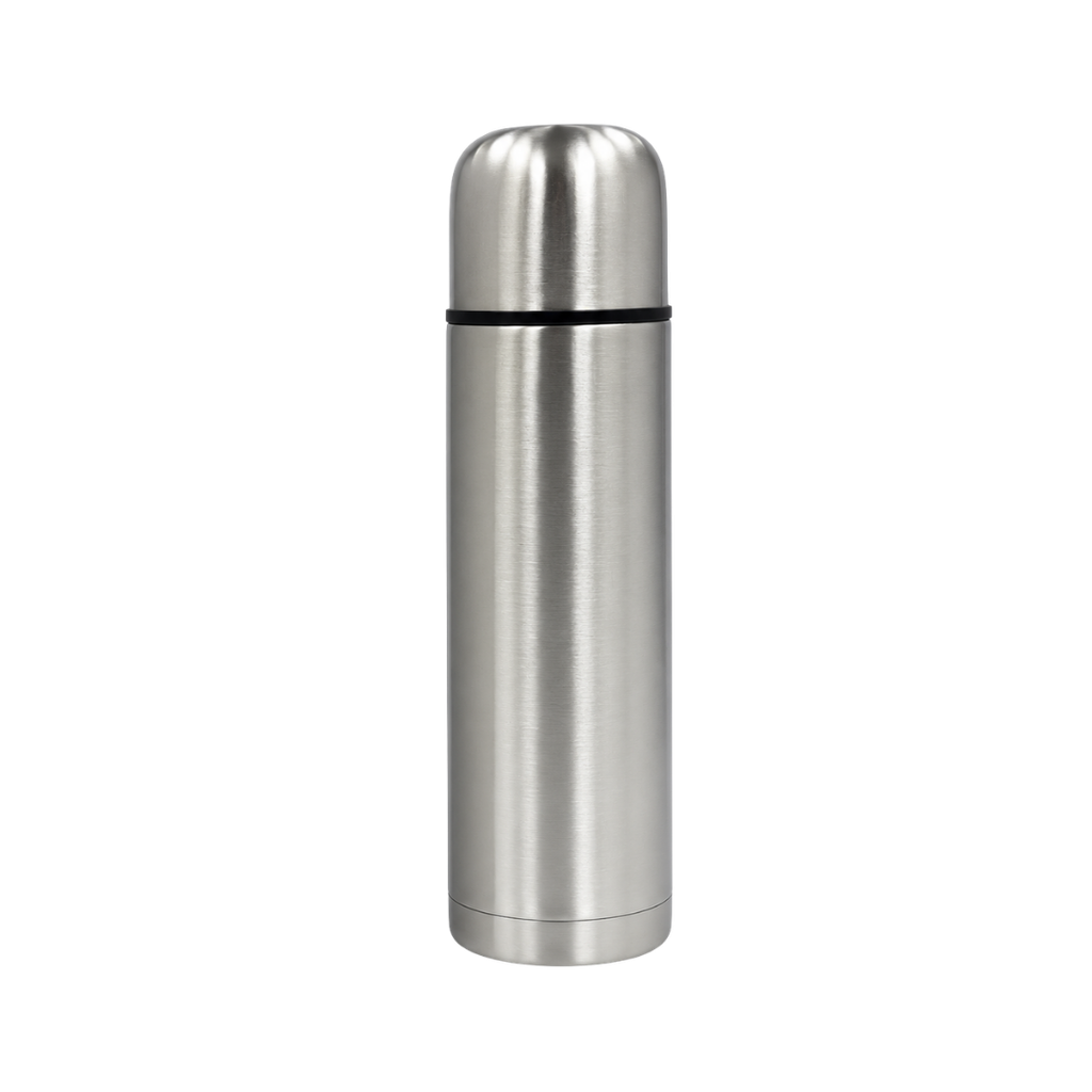 [P251270] Termo, Acero Inoxidable, Plateado, 500 Ml , Bala Doble Pared      