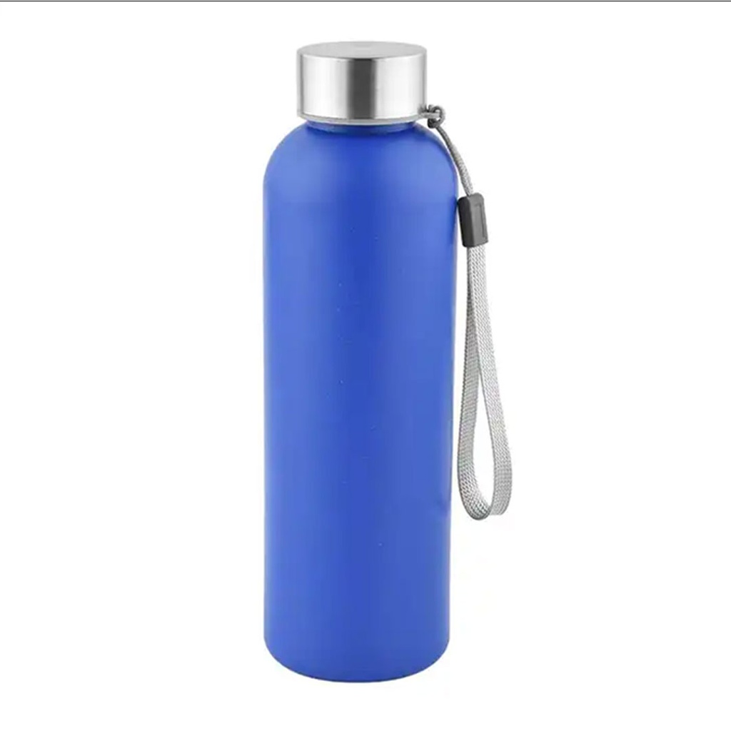 [P251325] Pachon, Fibra De Bambu, Azul Reflex, 500 Ml Sello De , Silicon Y Tapa De Acero 