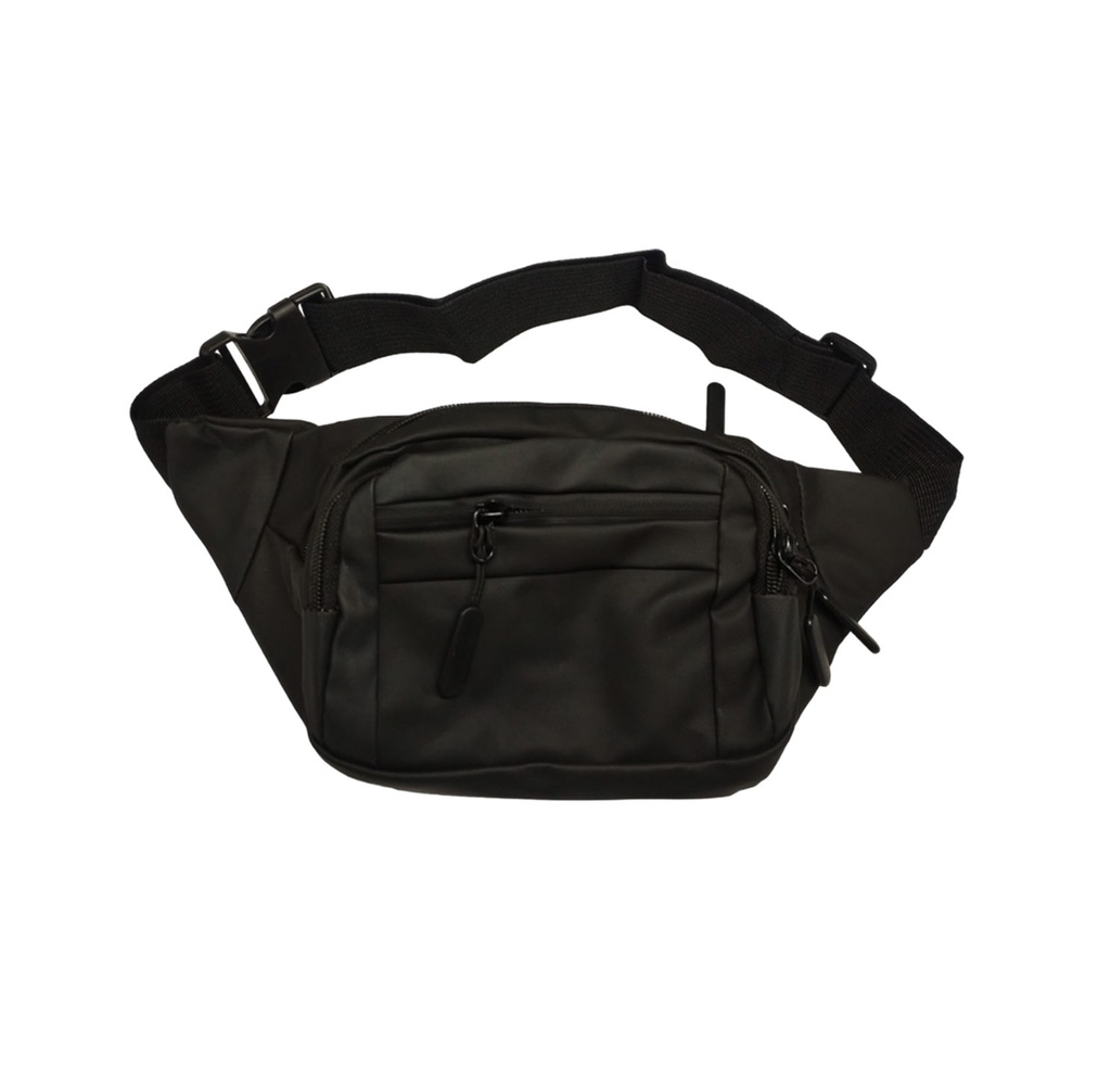 [P266039] Cangurera, Oxford, Negro, 35*15*5.5 Centimetros, Impermeable     