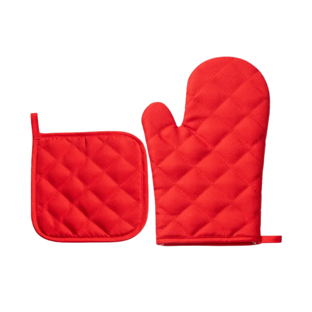 [TX117292] Aislador Poliester Rojo 7*7 Pulg  Set 2 Pcs Con Guante 7*10 Pulg