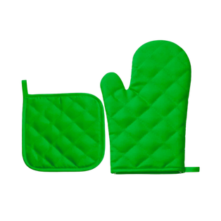 Aislador Poliester Verde 7*7 Pulg  Set 2 Pcs Con Guante 7*10 Pulg