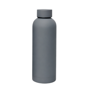 Botella, Acero Inoxidable, Gris Mate, 500 Ml , Minimal Doble Pared,