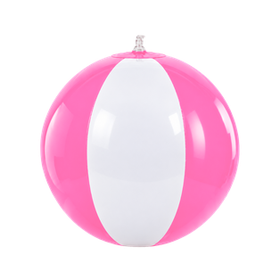 Pelotas, Pvc, Rosado, 18 Pulgadas, Inflable Con Gajos Blancos,
