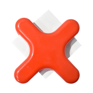 Porta Memo, Plástico, Rojo,  Nd, En Forma De X