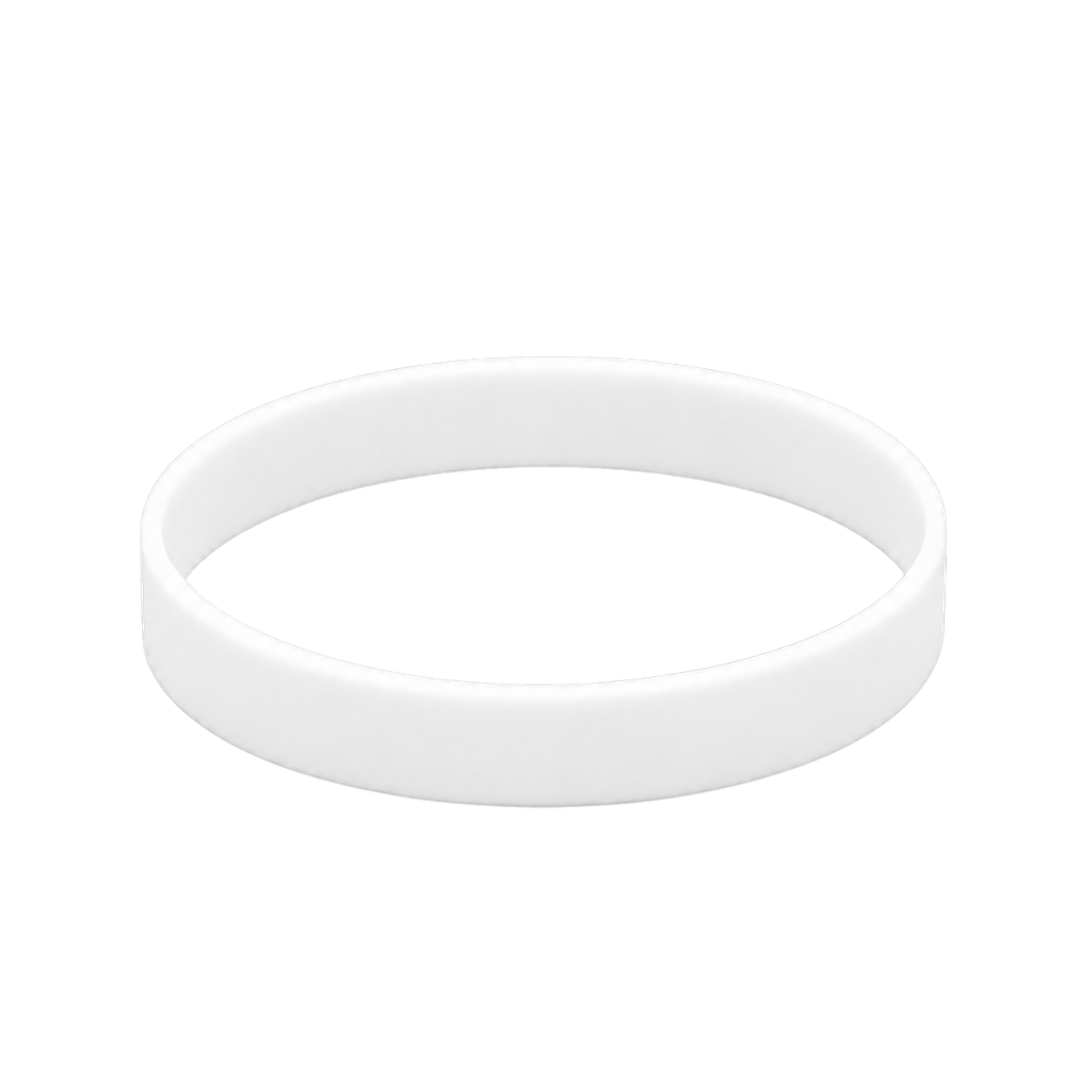 [P266070] Pulsera Silicón Blanco 20.2*1.2*0.2cm