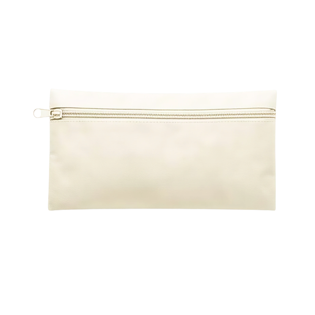 [E389289] Estuche Tela Oxford Blanco 22*12cm