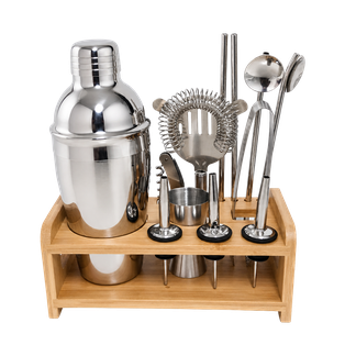 Set Bar Acero Inoxidable Plateado 8 pcs