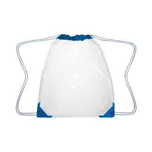Mochila Pvc Azul Reflex 35.5*43 Cm L Cuerpo Transpatente