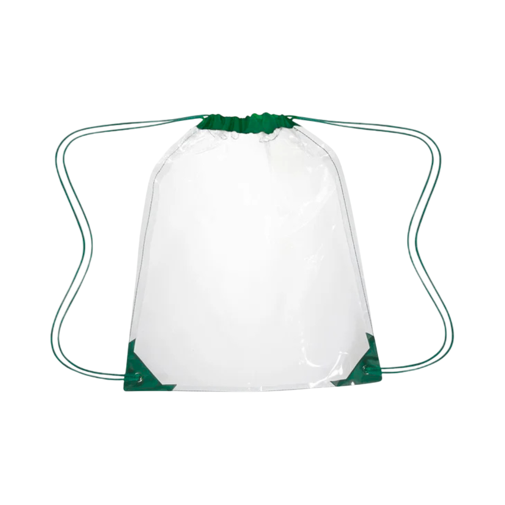 [P298017] Mochila Pvc Verde 35.5*43 Cm L Cuerpo Trnasparente
