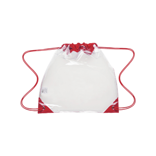 Mochila Pvc Rojo 30.5*30.5 Cm M Cuerpo Transparente