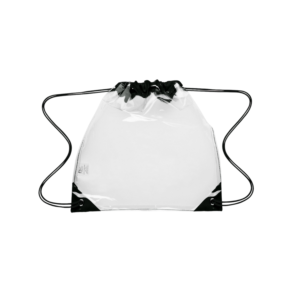 [P298022] Mochila Pvc Negro 30.5*30.5 Cm M Cuerpo Transparente