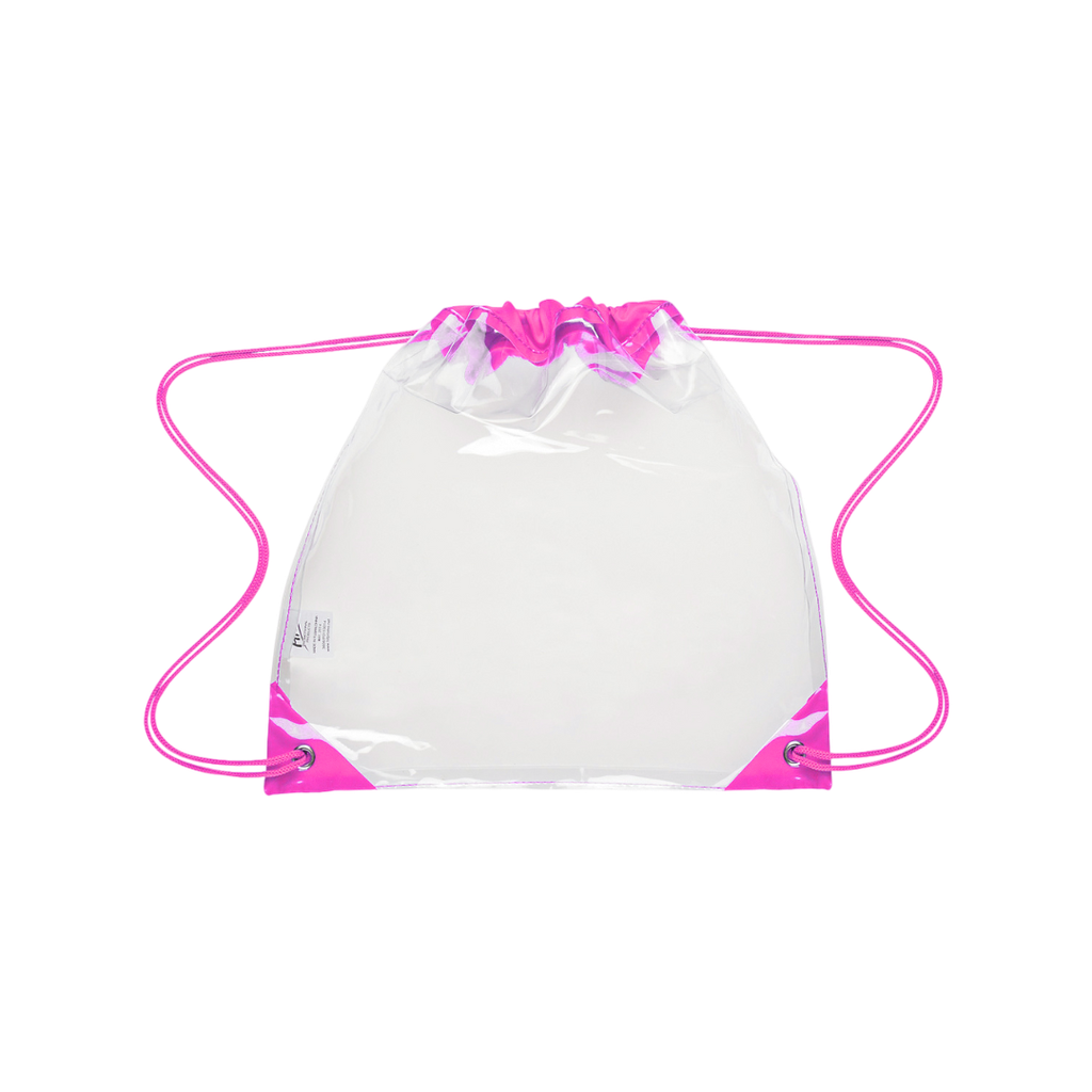 [P298023] Mochila Pvc Rosado 30.5*30.5 Cm M Cuerpo Transparente