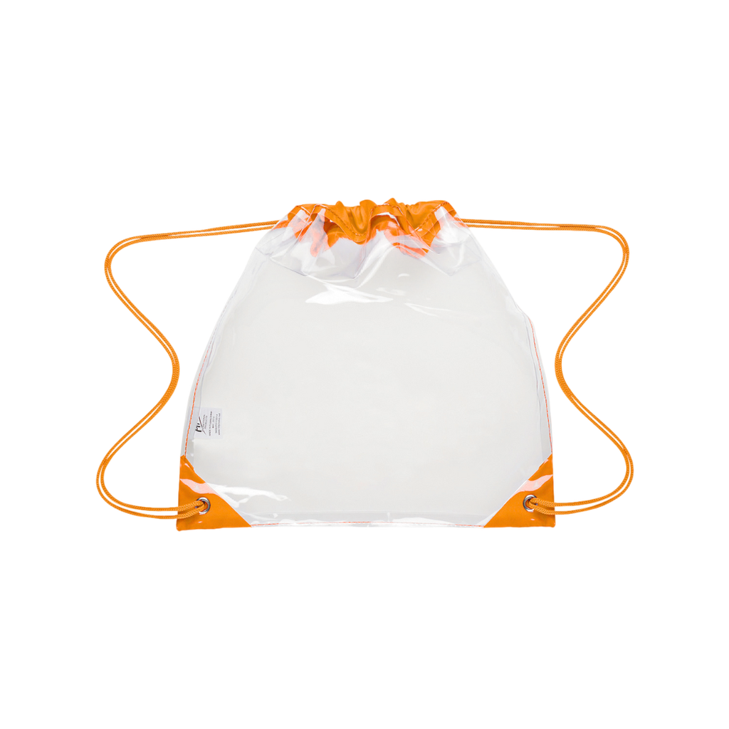 [P298024] Mochila Pvc Anaranjado 30.5*30.5 Cm M Cuerpo Trnasparente
