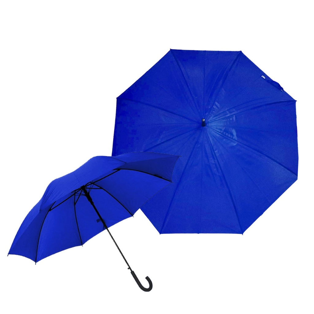 [P271107] Sombrilla Poliester Azul Reflex 94 Cm Mago Curvo De 8 Varillas