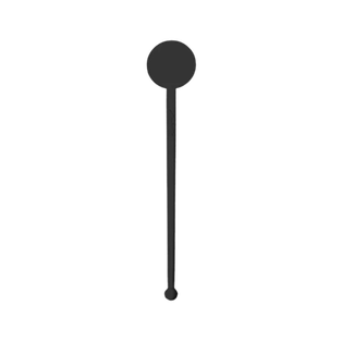 Removedor Plástico Negro 18 Cm Top Redondo Para Bebidas
