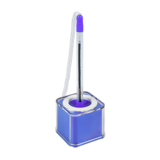 Lapiceros Plástico Azul Reflex 17 Cm Cubico Base 5*5 Cm Y Resorte