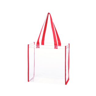 Bolsa Pvc Rojo 30.5*30.5*15.2 Cm Cuerpo Transparente